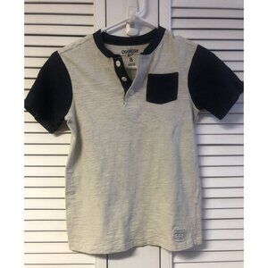 Osh Kosh Size 8 Henley Colorblock Pocket Tee